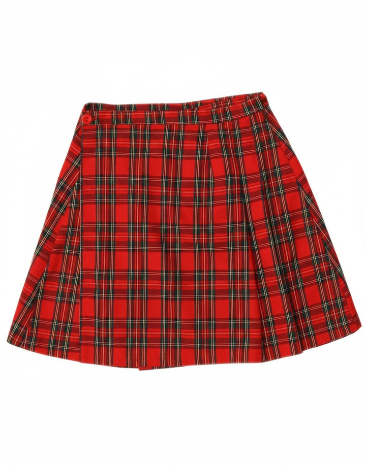 VINTAGE Womens Mini Skirt W26 Small Red Check Vintage Vintage and Second-Hand Vintage from Messina Hembry 