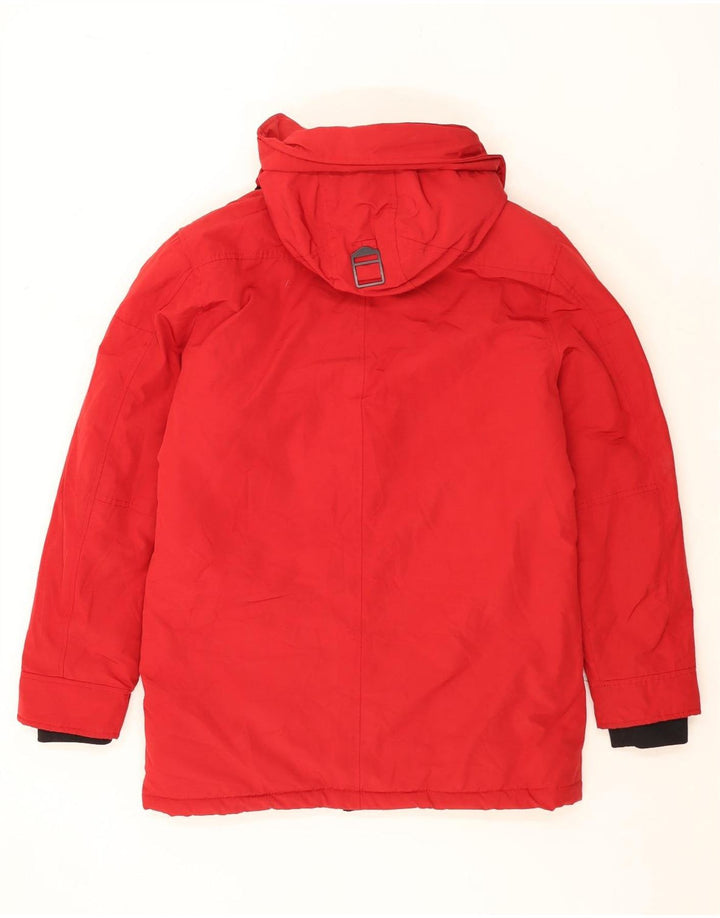 ZARA Mens Hooded Windbreaker Jacket UK 40 Large Red