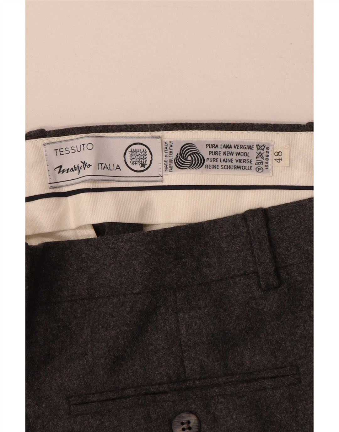 Marzotto Mens Pegged Suit Trousers IT 48 Medium W32 L34 Grey Wool