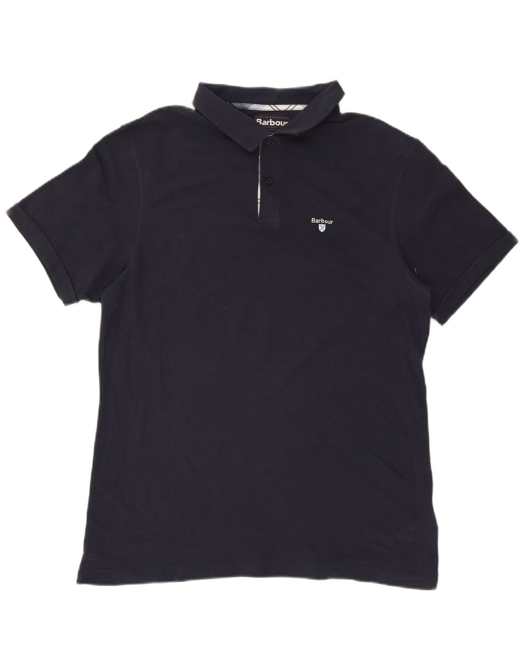 Barbour Mens Polo Shirt XL Navy Blue Cotton