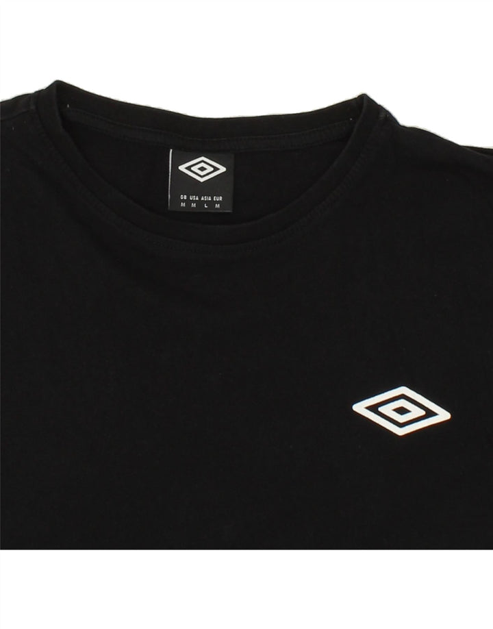 UMBRO Mens T-Shirt Top Medium Black Cotton Vintage Umbro and Second-Hand Umbro from Messina Hembry 