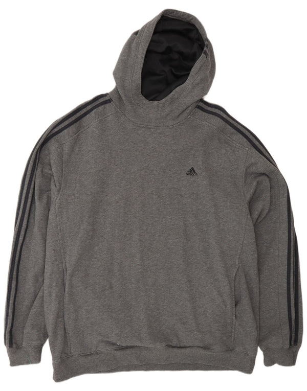 Adidas Mens Hoodie Jumper XL Grey Fair Isle Cotton