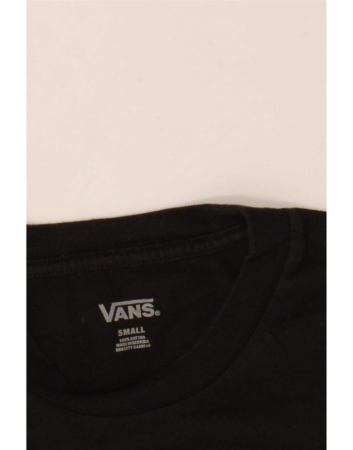 Vans Mens T-Shirt Top Small Black Cotton