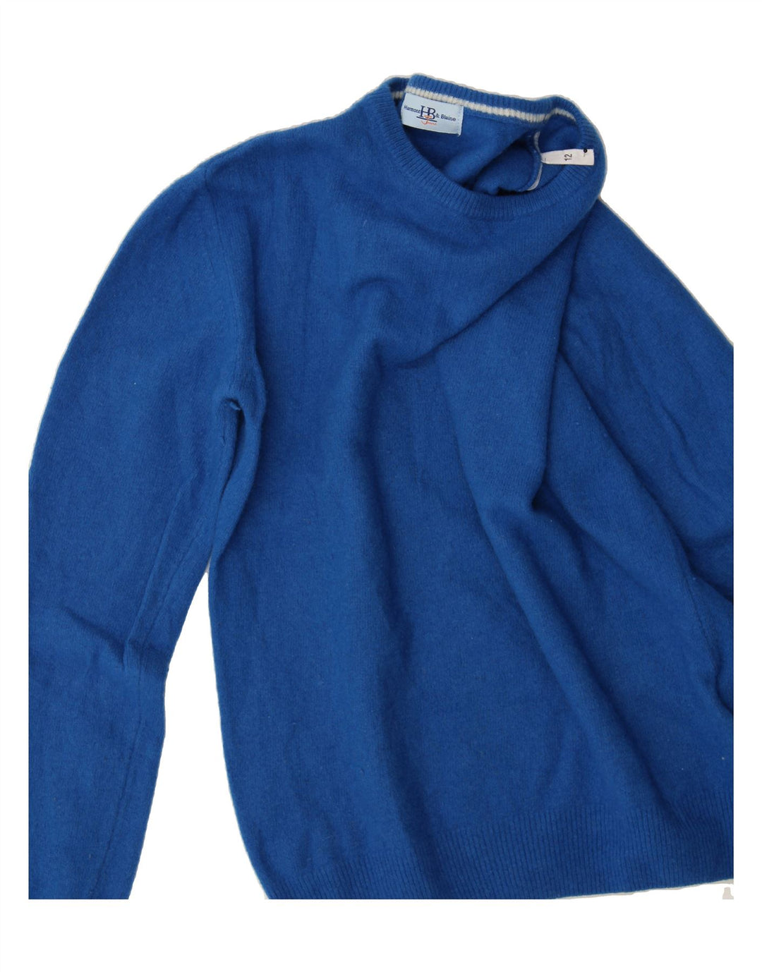 HARMONT & BLAINE Boys Crew Neck Jumper Sweater 11-12 Years Blue Wool Vintage Harmont & Blaine and Second-Hand Harmont & Blaine from Messina Hembry 