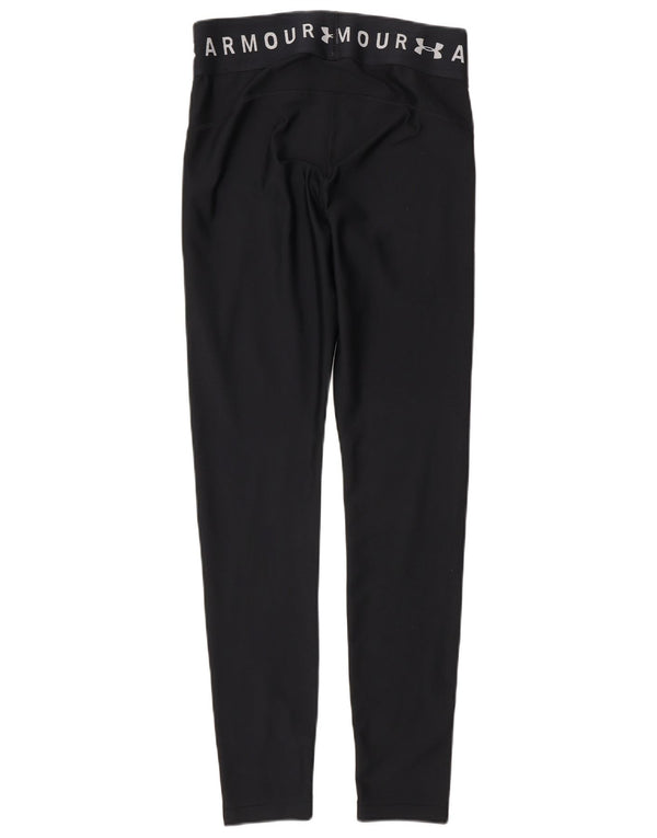Under Armour Womens Heat Gear Graphic Leggings UK 12 Medium Black