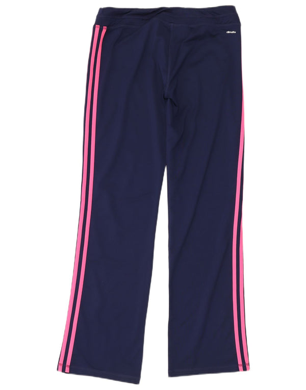 Adidas Womens Climalite Tracksuit Trousers UK 16/18 Large Purple Striped