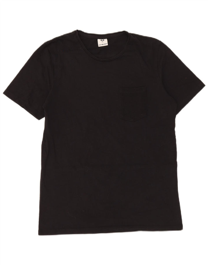 JACK & JONES Mens Graphic T-Shirt Top XL Black