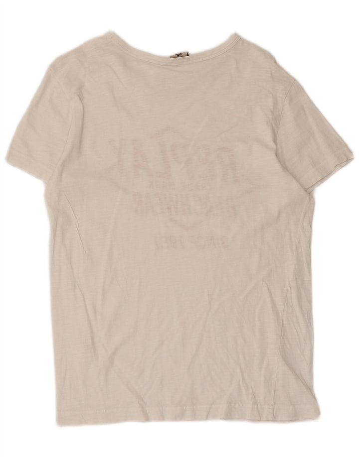 Replay Mens Graphic T-Shirt Top Small White