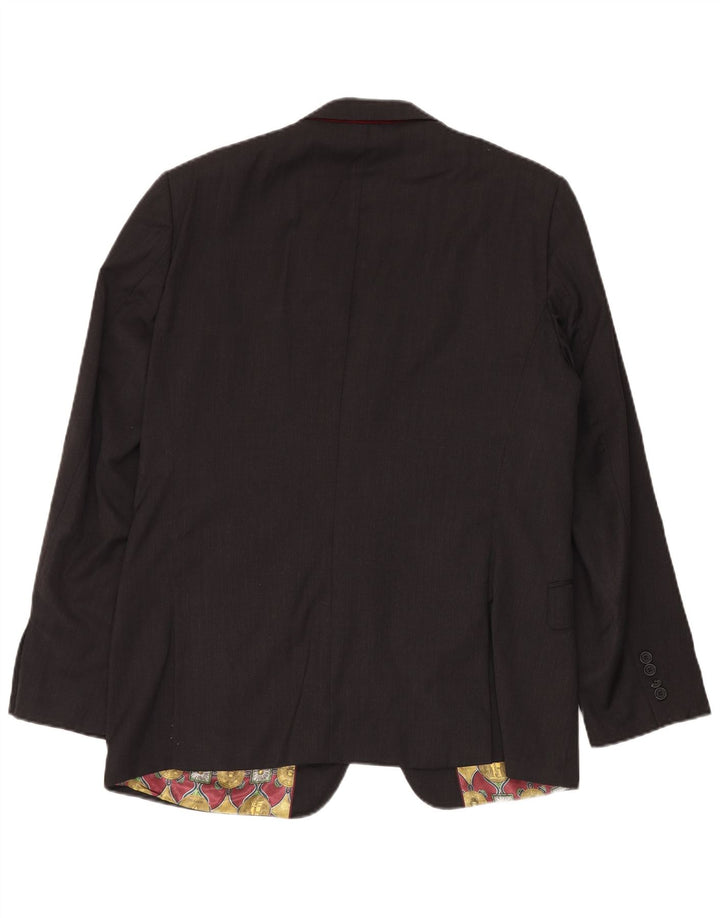 Ted Baker Mens 2 Button Blazer Jacket UK 44 2XL Black Wool