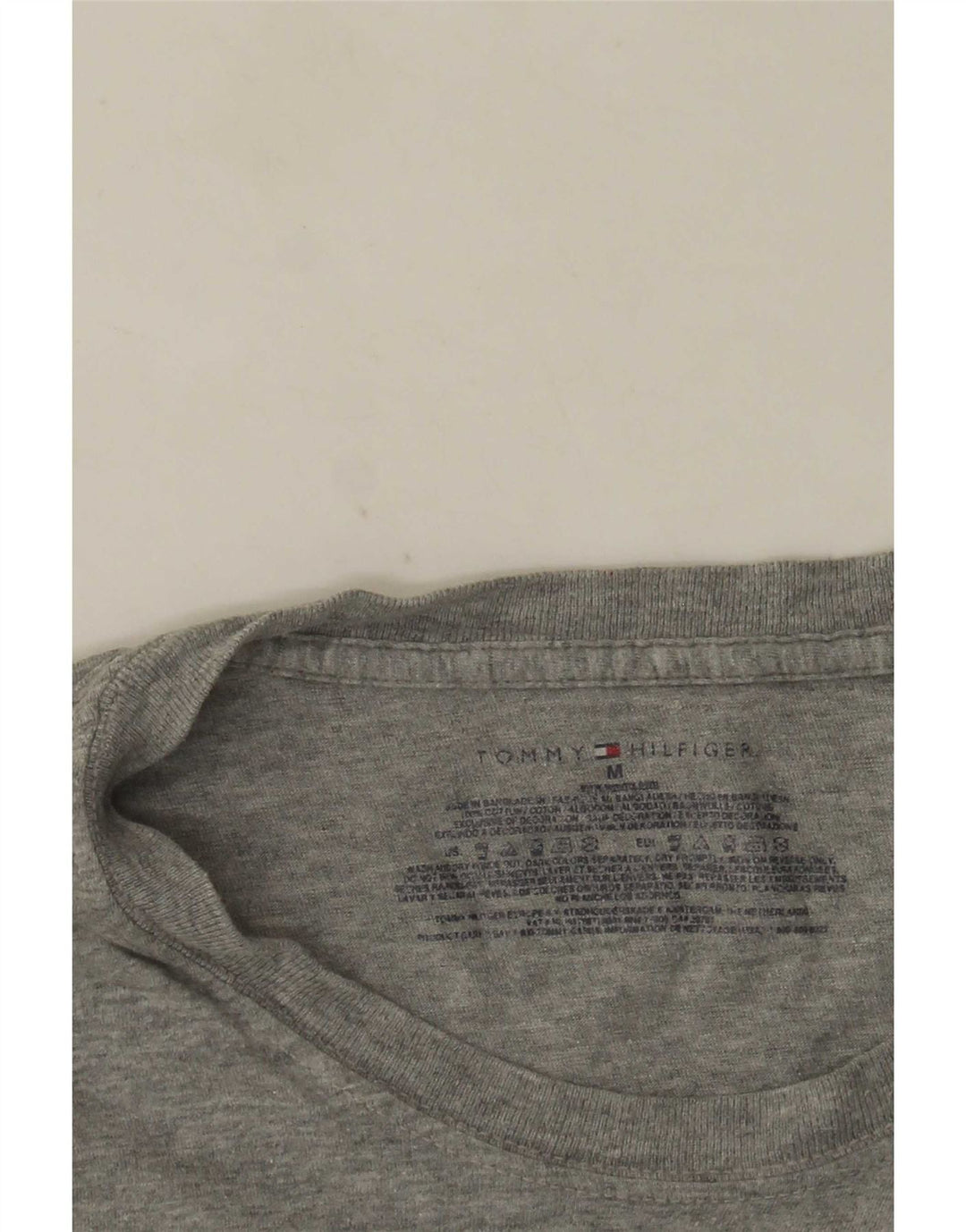 Tommy Hilfiger Mens T-Shirt Top Medium Grey Flecked Cotton