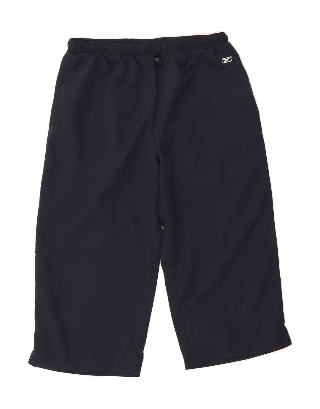 REEBOK Womens Bermuda Sport Shorts UK 14 Medium  Navy Blue Polyester Vintage Reebok and Second-Hand Reebok from Messina Hembry 