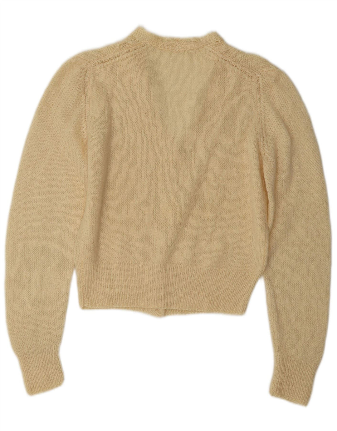 Vintage Womens Cardigan Sweater UK 12 Medium Off White