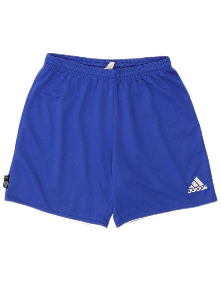 Adidas Mens Climalite Sport Shorts Small  Blue Polyester