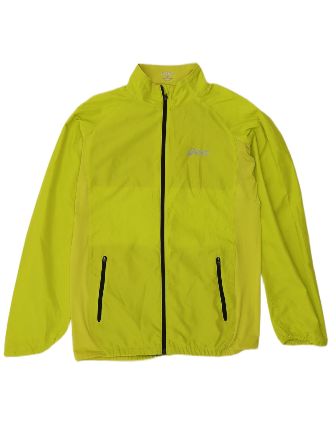 Asics Mens Tracksuit Top Jacket Small Green Polyester