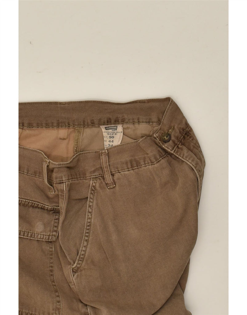 CARRERA Mens Straight Cargo Trousers W34 L32  Brown Cotton | Vintage Carrera | Thrift | Second-Hand Carrera | Used Clothing | Messina Hembry 