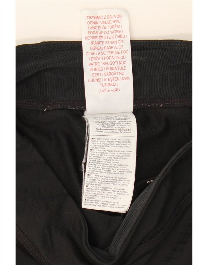 Nike Girls Dri Fit Leggings 12-13 Years Large Black Polyester