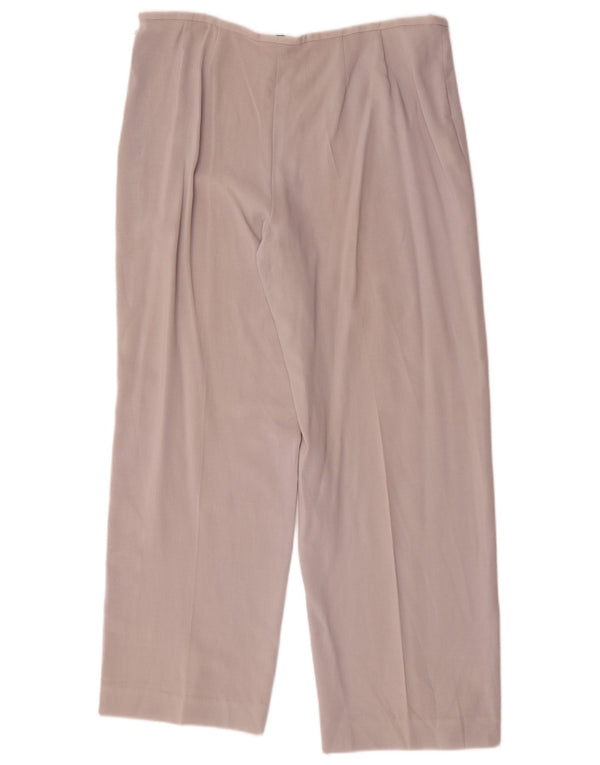 Armani Collezioni Womens Wide Leg Casual Trousers UK 14 Large W34 L28 Grey