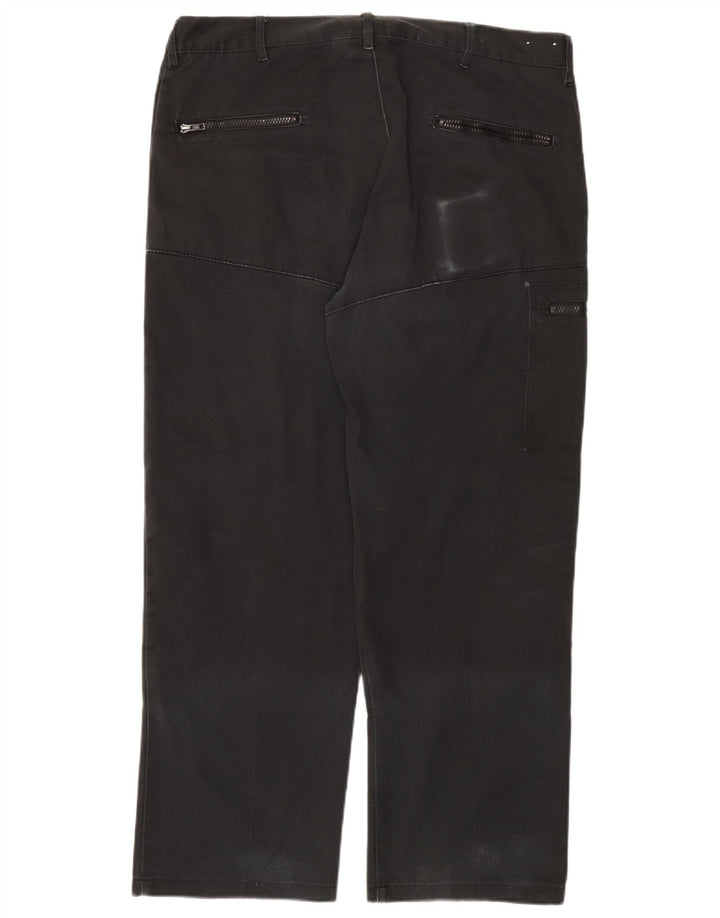 Dickies Mens Straight Cargo Trousers W38 L29 Black Polyester