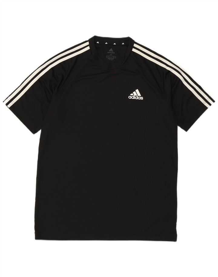 Adidas Mens Aeroready T-Shirt Top Medium Black Polyester