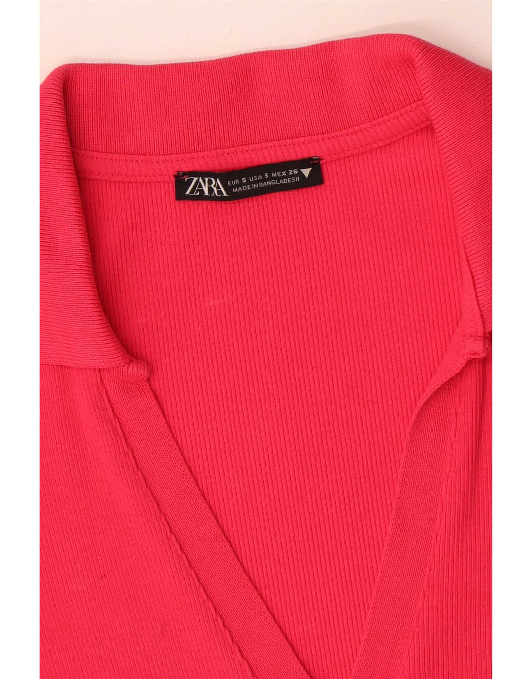 Zara Womens Bodycon Dress UK 8 Small Red Cotton
