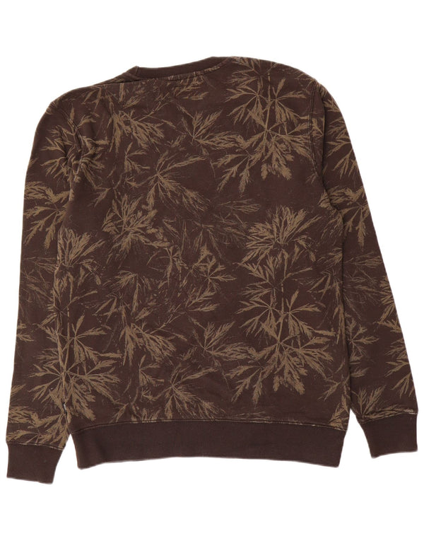 Vans Mens Graphic Sweatshirt Jumper Small Brown Floral Cotton