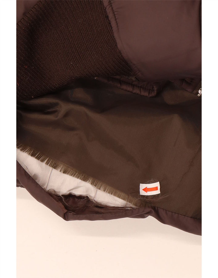 i Blues Womens Oversized Padded Jacket UK 10 Small Brown Polyamide
