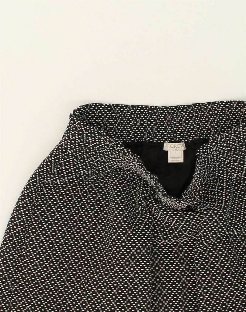 J. CREW Womens Mini Skirt US 2 XS W25  Black Geometric Cotton | Vintage J. Crew | Thrift | Second-Hand J. Crew | Used Clothing | Messina Hembry 