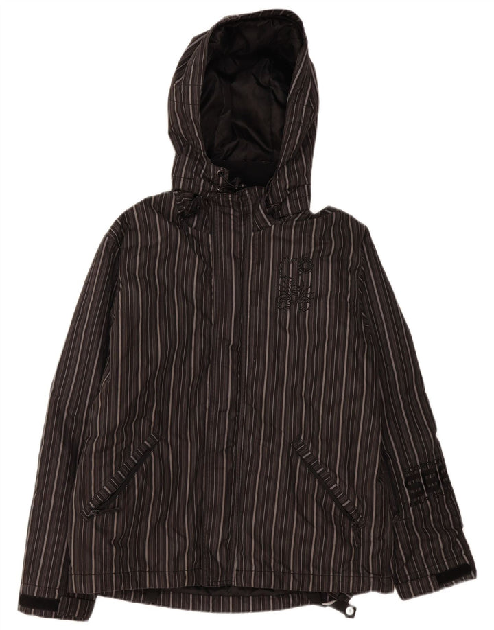 Scorpion Bay Mens Graphic Windbreaker Jacket UK 10 Small Grey Striped
