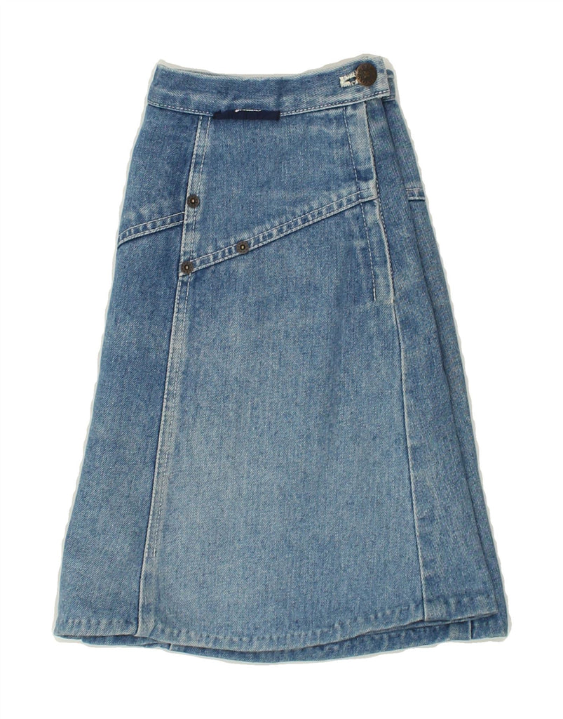 VINTAGE Womens Denim Skirt W28 Medium Blue Cotton | Vintage Vintage | Thrift | Second-Hand Vintage | Used Clothing | Messina Hembry 
