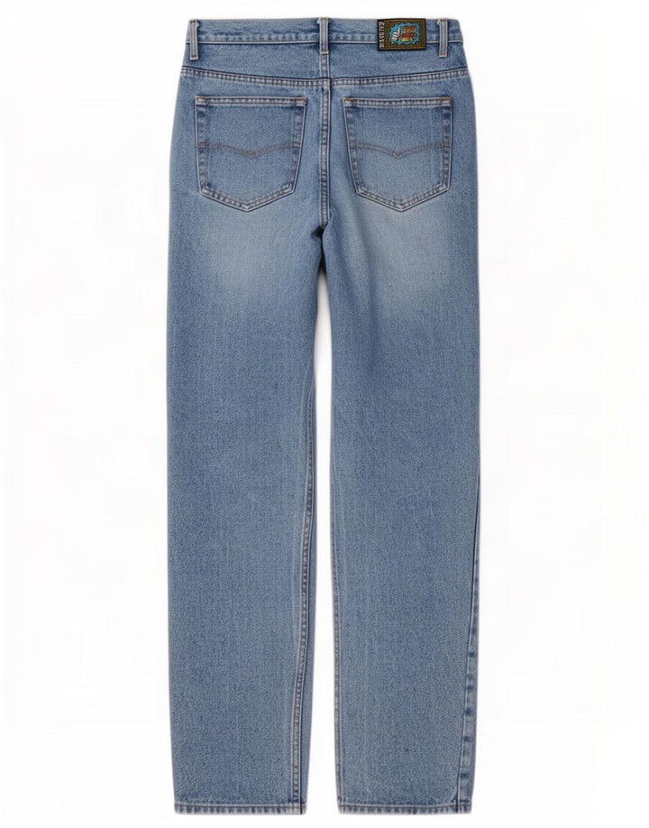 Base 92 Mens Graphic Tapered Jeans IT 48 Medium W32 L34 Blue Cotton