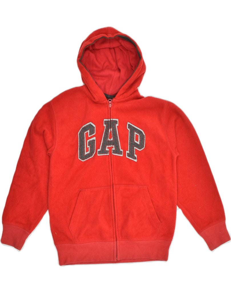 GAP Girls Graphic Zip Hoodie Sweater 12-13 Years Red Polyester | Vintage Gap | Thrift | Second-Hand Gap | Used Clothing | Messina Hembry 