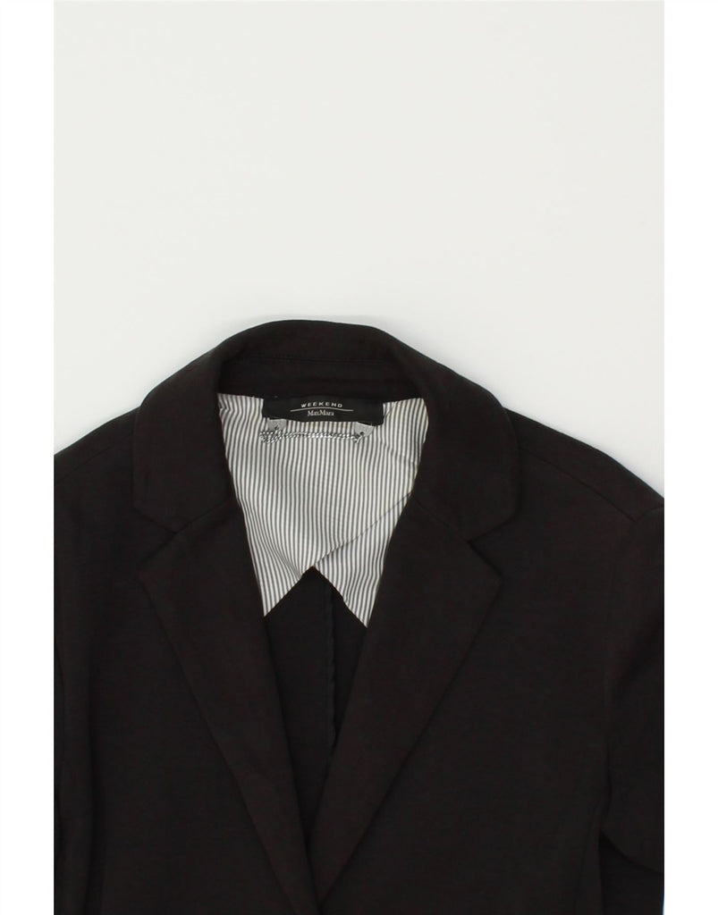 MAX MARA Womens Weekend 2 Button Blazer Jacket UK 12 Medium Black | Vintage Max Mara | Thrift | Second-Hand Max Mara | Used Clothing | Messina Hembry 