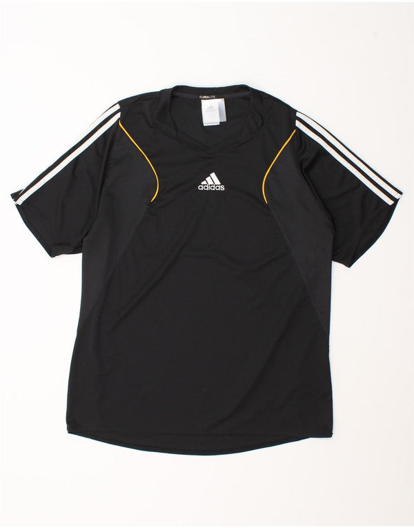 Adidas Mens T-Shirt Top Large Black Polyester