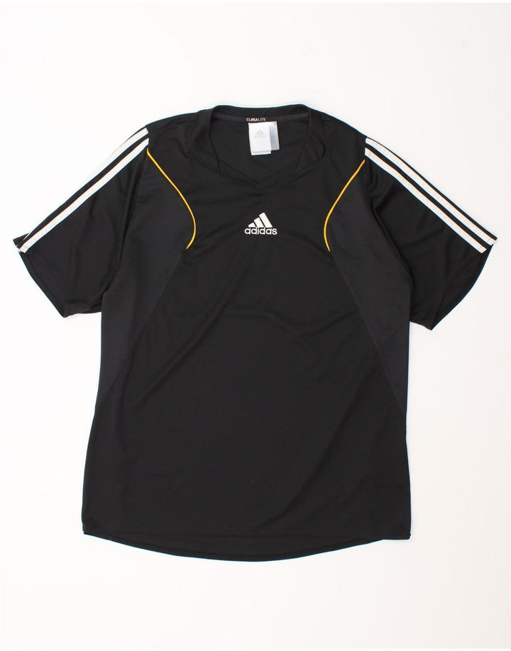 Adidas Mens T-Shirt Top Large Black Polyester