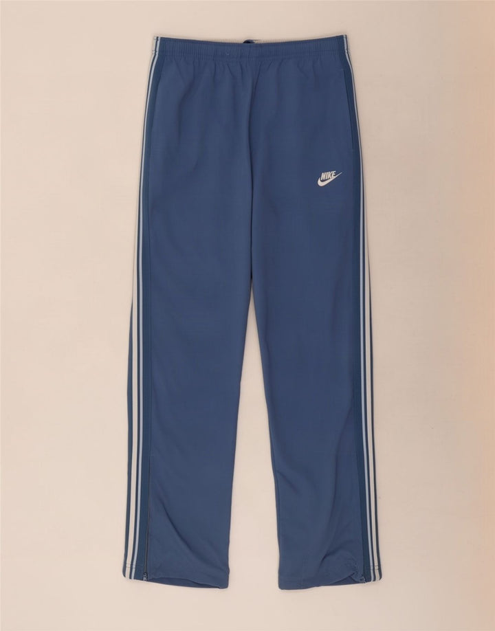 Nike Mens Tracksuit Trousers Medium Blue Striped Nylon