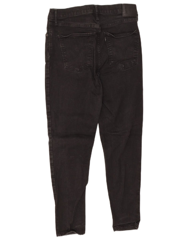 Levi's Womens Mile High Crop Super Skinny Jeans W32 L25 Black Cotton