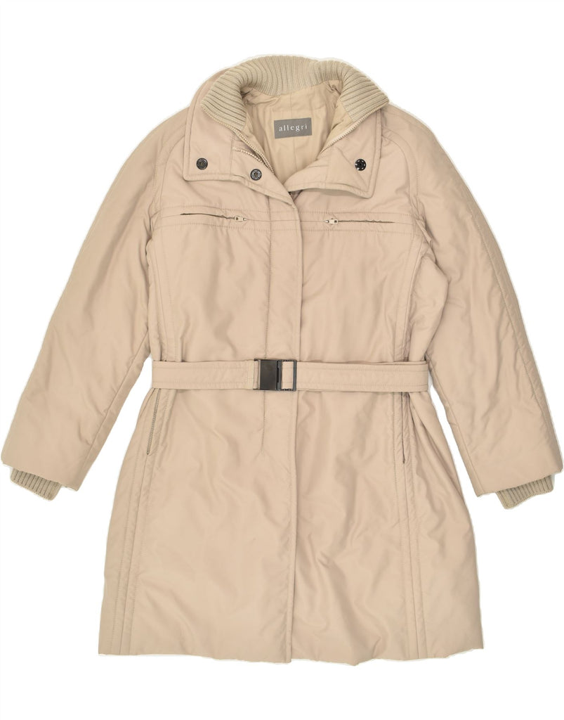 ALLEGRI Womens Padded Coat IT 46 Large Beige Polyester | Vintage Allegri | Thrift | Second-Hand Allegri | Used Clothing | Messina Hembry 