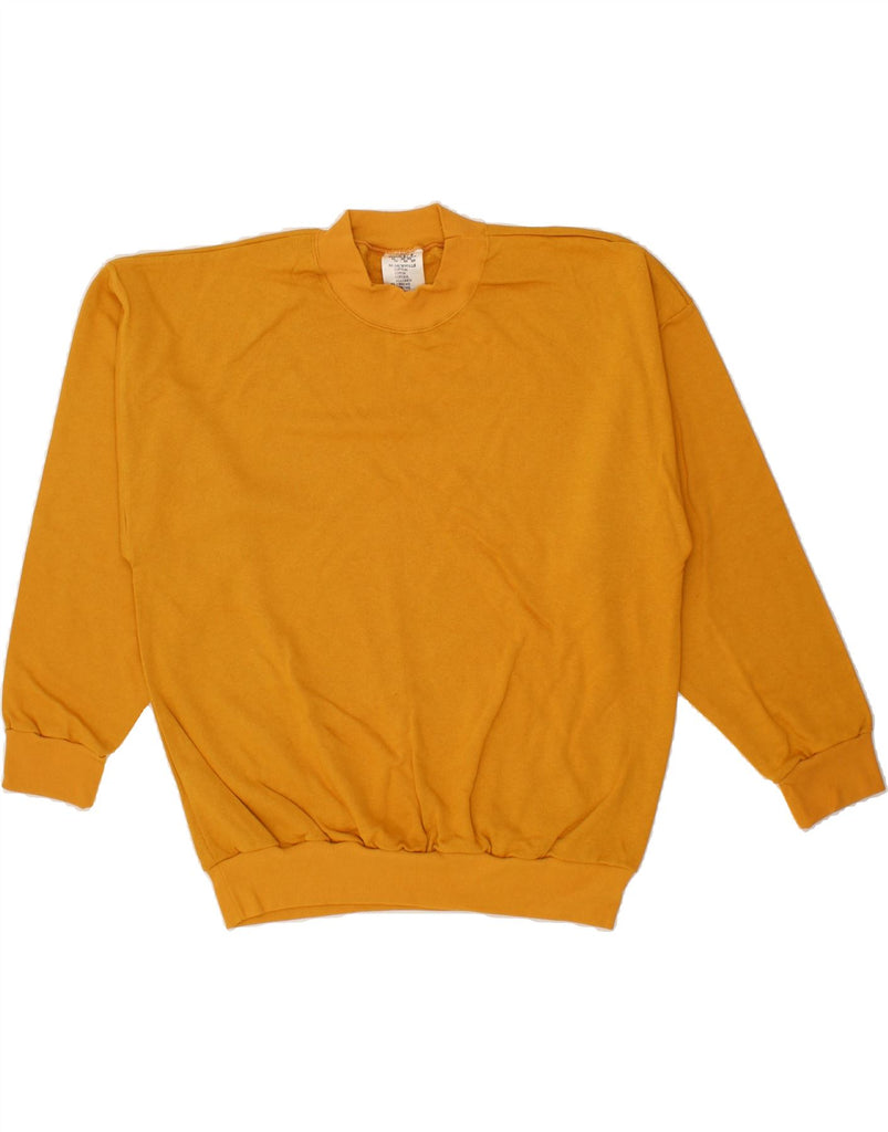 VINTAGE Mens Sweatshirt Jumper IT 48/50 Medium Yellow Cotton Vintage Vintage and Second-Hand Vintage from Messina Hembry 