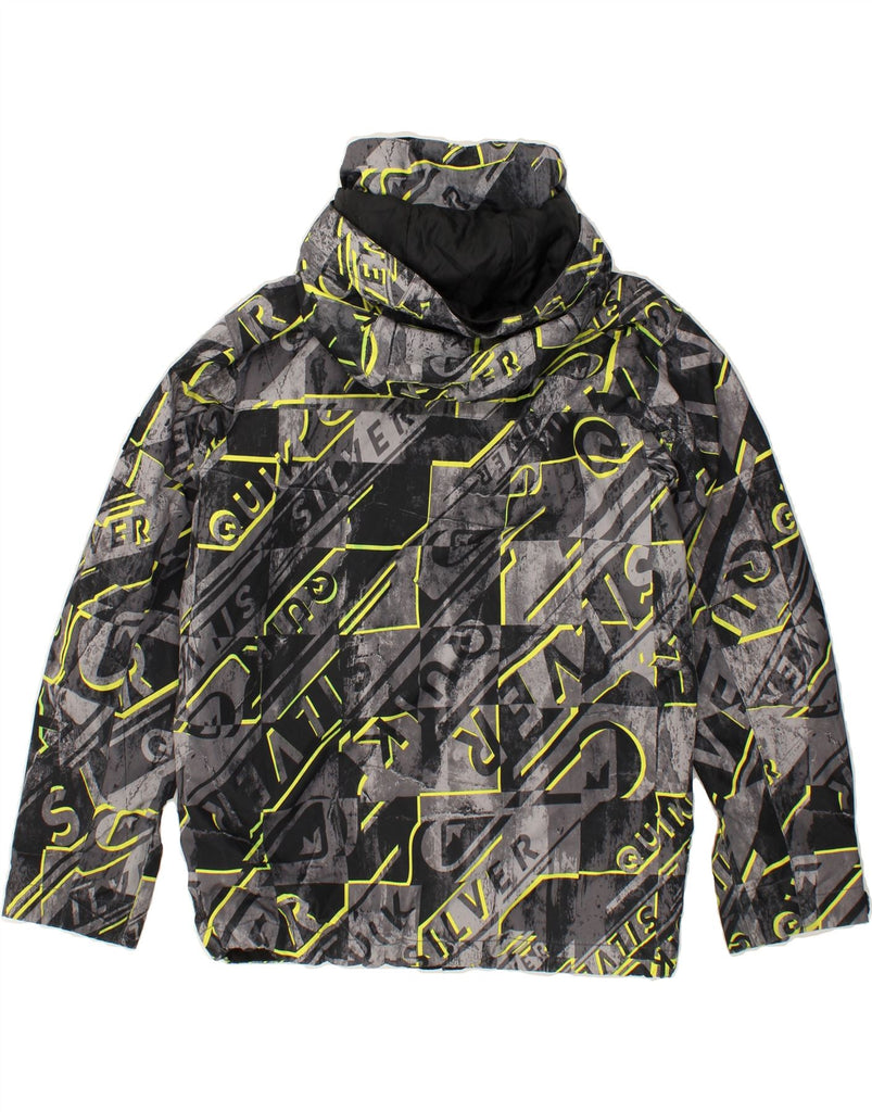 QUIKSILVER Boys Graphic Hooded Windbreaker Jacket 13-14 Years XL Grey | Vintage Quiksilver | Thrift | Second-Hand Quiksilver | Used Clothing | Messina Hembry 