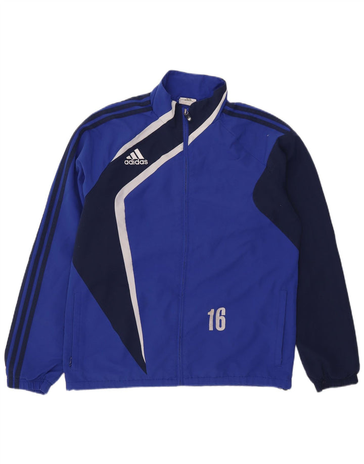 Adidas Mens Graphic Tracksuit Top Jacket UK 38/40 Medium Blue Colourblock