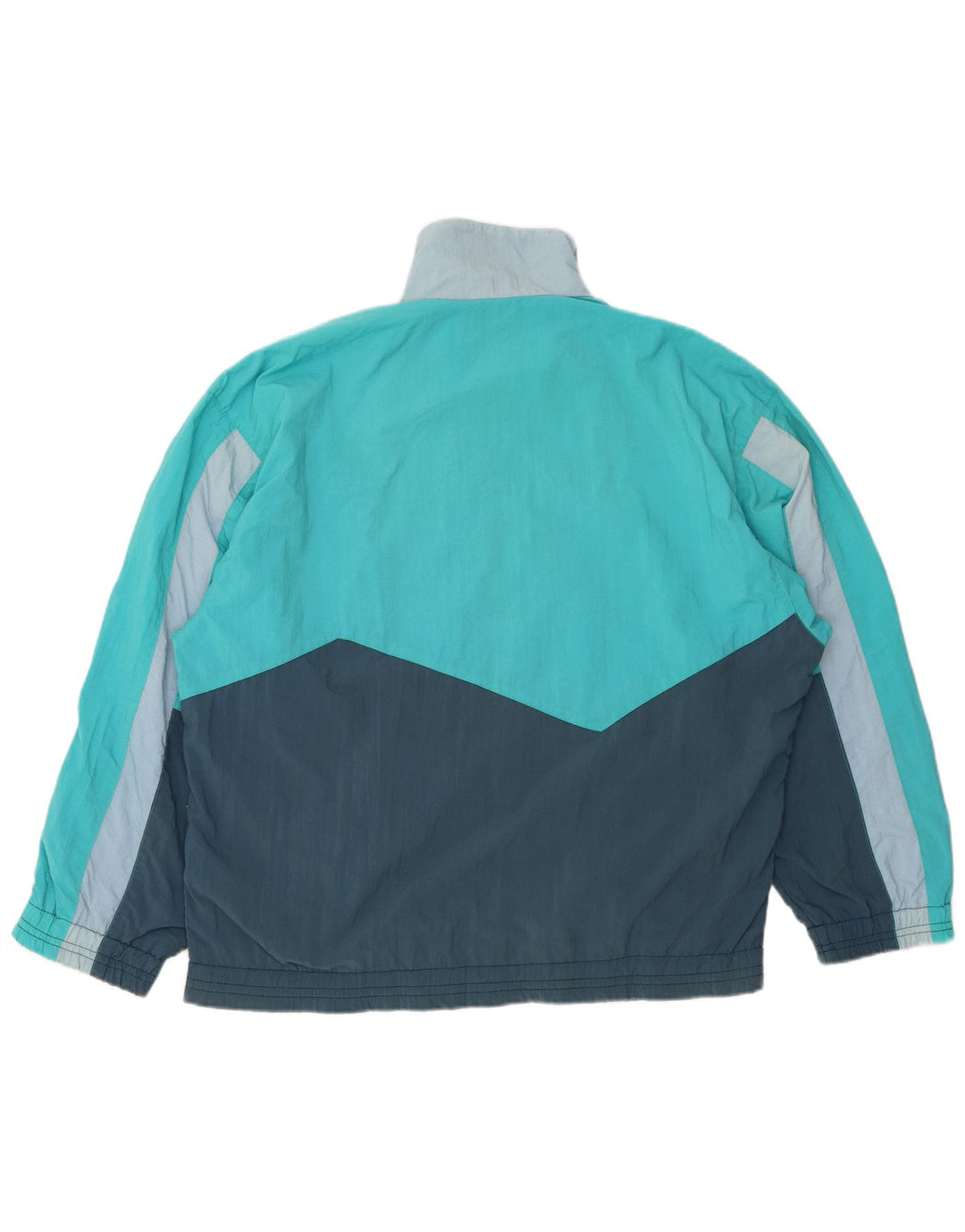 DIADORA Mens Loose Fit Tracksuit Top Jacket Medium Blue Colourblock Nylon