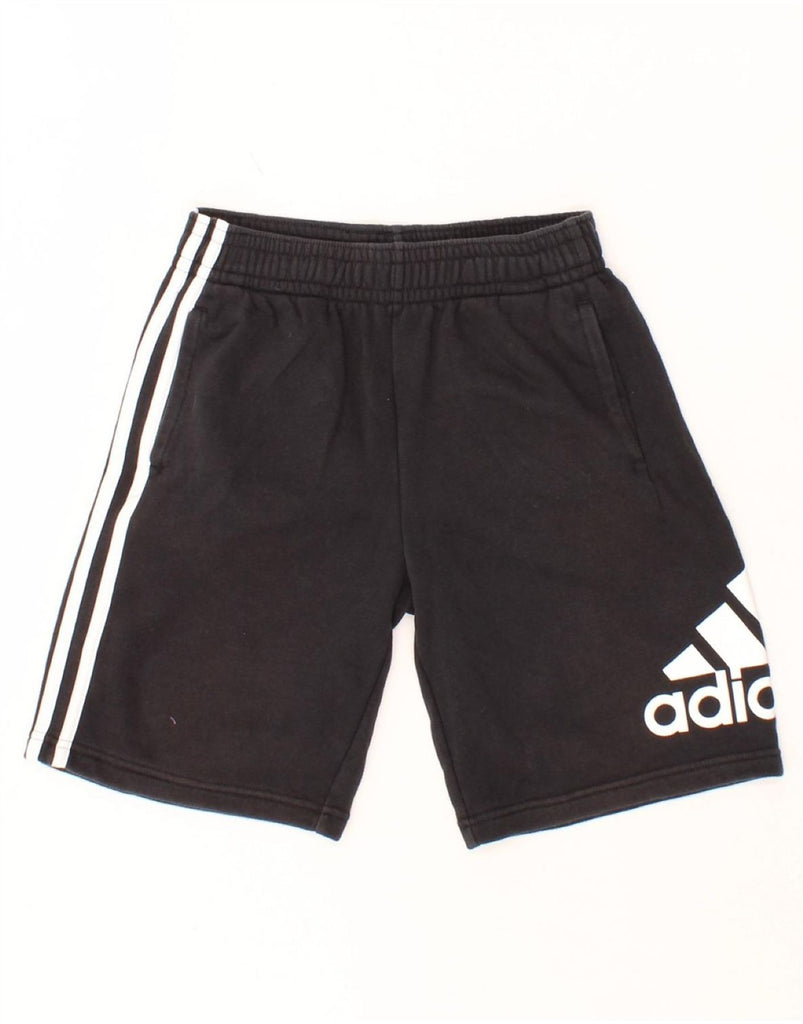 ADIDAS Boys Graphic Sport Shorts 11-12 Years  Black Cotton Vintage Adidas and Second-Hand Adidas from Messina Hembry 