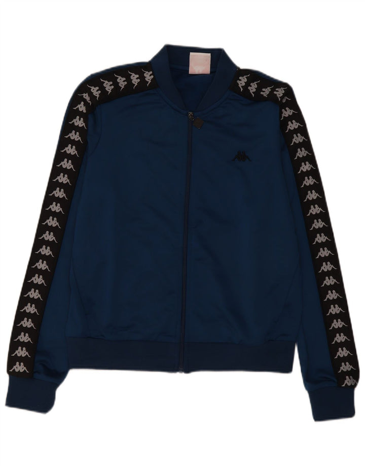 Kappa Mens Graphic Tracksuit Top Jacket Large Navy Blue Colourblock
