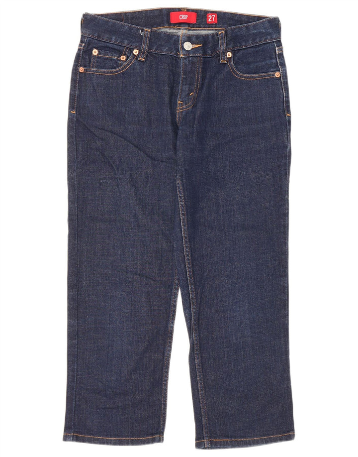 Levi's Womens Capri Cropped Jeans W27 L22 Navy Blue Cotton