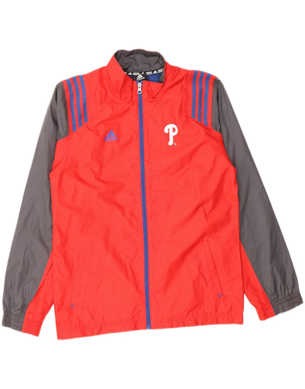 Adidas Boys Philadelphia Phillies Rain Jacket 14-15 Years Large Red