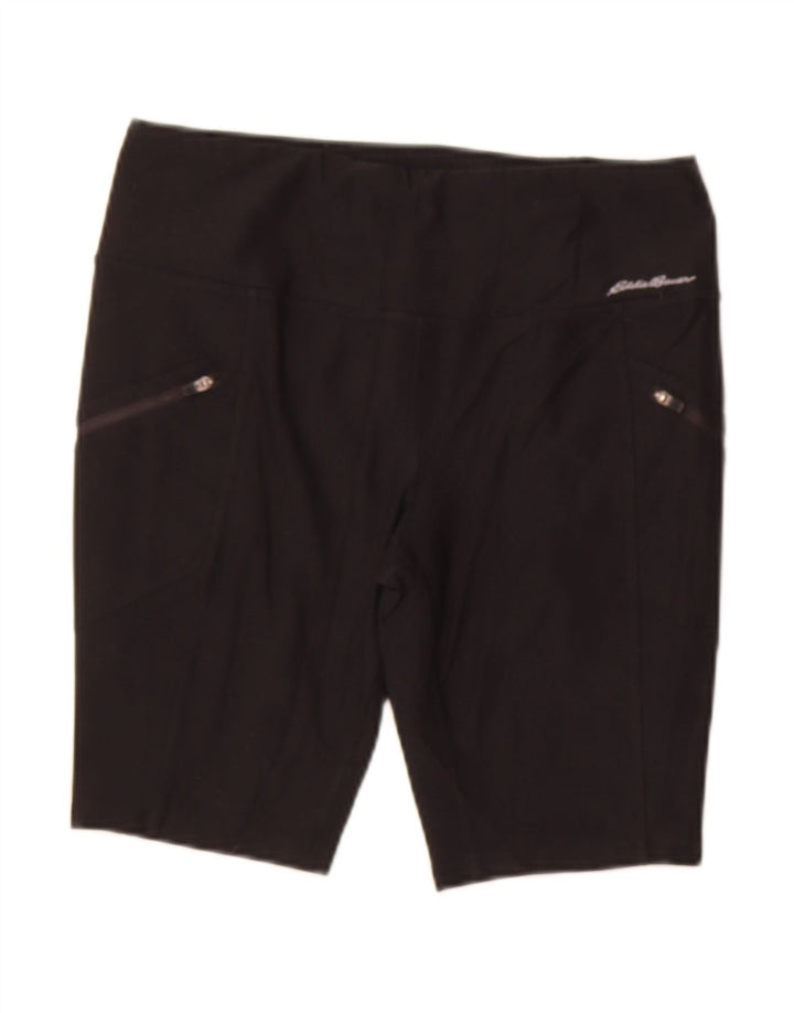 EDDIE BAUER Womens Sport Shorts UK 12 Medium  Black