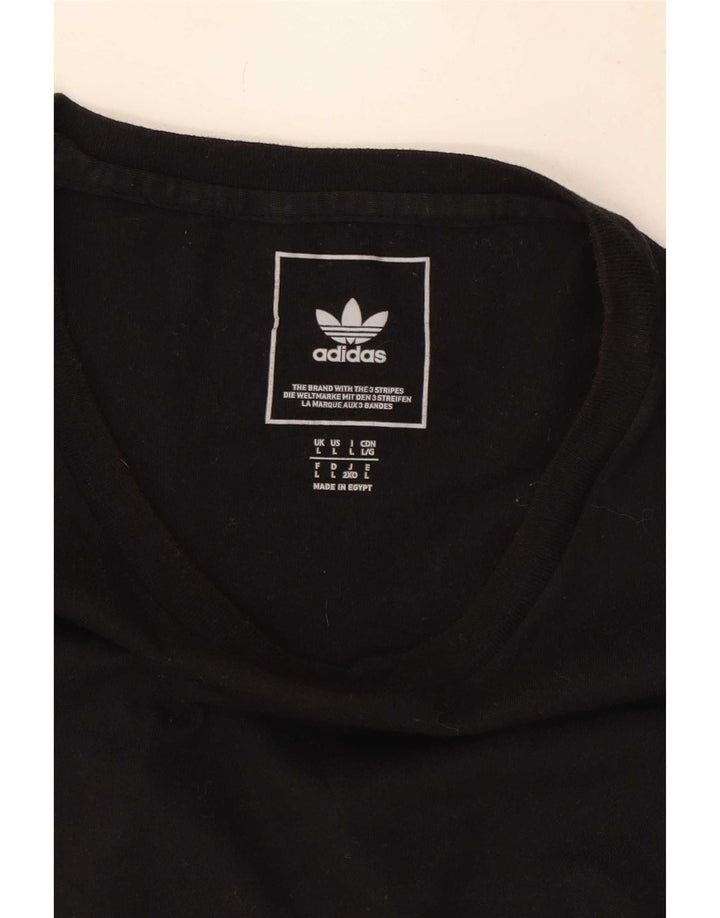 Adidas Mens T-Shirt Top Large Black