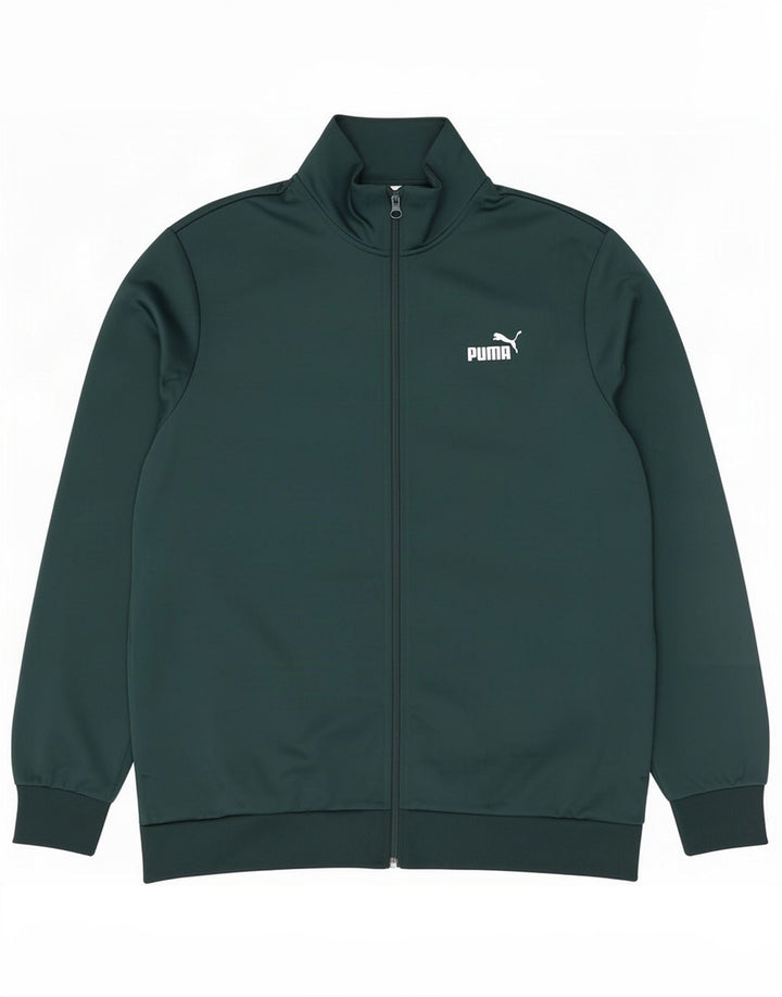 Puma Mens Tracksuit Top Jacket Large Green Polyester