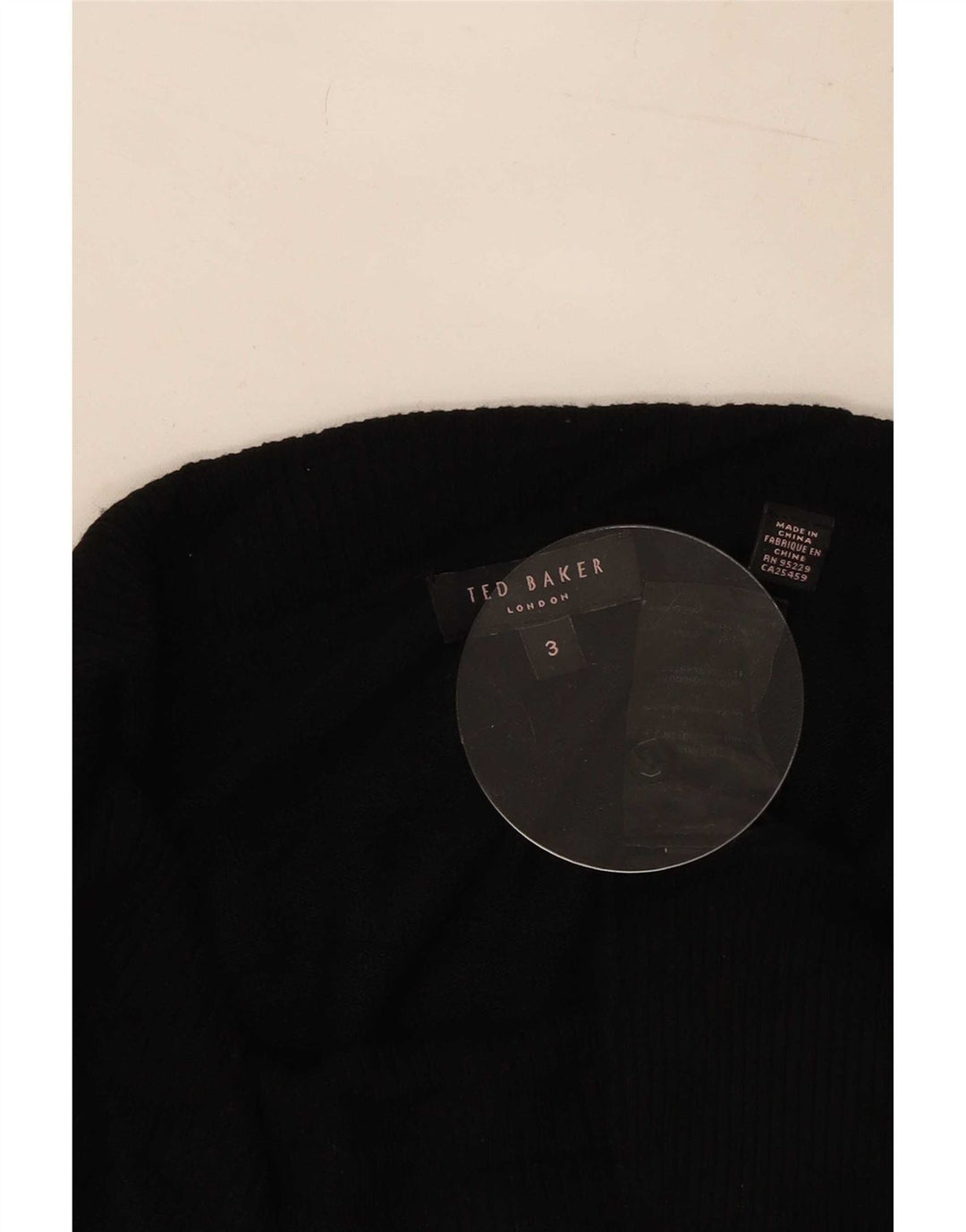 Ted Baker Womens Roll Neck Jumper Sweater Size 3 Medium Black Viscose