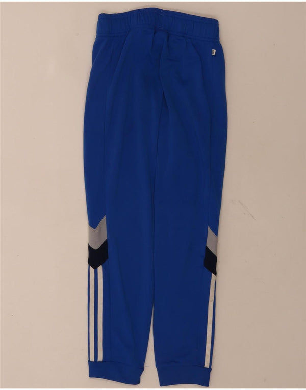 Adidas Girls Tracksuit Trousers Joggers 9-10 Years Blue Colourblock